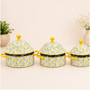 Wholesale Elegant Floral Insulated Casserole Hot Pot Set Luxury Stainless Steel Food <b>Warmer</b> Thermal Serving Bowl for <b>Buffet</b> - Product Image 3