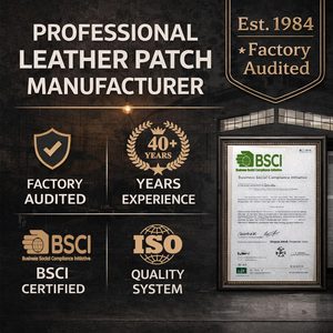 Wholesale Custom Logo Embossed Leather Patches for Denim Jeans Bulk OEM Branding with Personalized Name & Brand Labels - Product Image 2