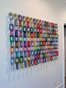 Chaîne en résine grande taille, maillons colorés pour décoration murale, séparateur de pièce DIY et accessoires de rideaux - Product Image 4