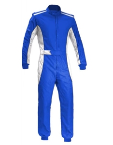 Combinaison de course Edoor Wear personnalisable, deux couches, blanc et bleu, pour karting, design une pièce, avec doublure, pour usage extérieur, grande taille, respirante et à séchage rapide - Product Image 2
