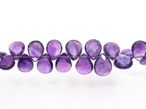 Cuentas facetadas de amatista natural africana de calidad AAA+ de 7x9 mm, cuentas sueltas de amatista semipreciosa para la fabricación de joyas. - Product Image 2