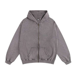 Sudadera con capucha negra para mujer, informal, de manga larga, con cremallera y forro polar. - Product Image 2
