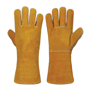 TIG Welding <b>Gloves</b> Heat Resistant Goatskin Cowhide Leather Anti-Cut Hand Arm Protection - Product Image 5