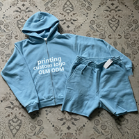 Hoodie Kasual Rajut Katun Oversize Biru Muda, Teknik Cuci, Solid Web 3D, Bernapas, Grosir, Mode Musim Dingin