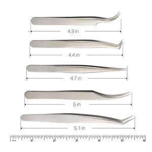 DANTRIC IMPLANTS HD-53 Pince à cils personnalisée en acier inoxydable de haute qualité, pointe fine et lisse, 10 mm, article tendance - Product Image 2