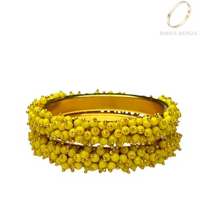 Fashionable High Selling Yellow Moti Pearl Gold Plated <b>Bangles</b> <b>Bracelet</b> Women Designer Jewellery Wedding Wholesale Price <b>Bangle</b> - Product Image 2