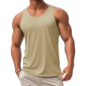Camiseta sin mangas para hombre de alto rendimiento, tejido transpirable, tacto suave, ligera, flexible, elástica, cómoda para uso diario, textura moderna y suave. - Product Image 1