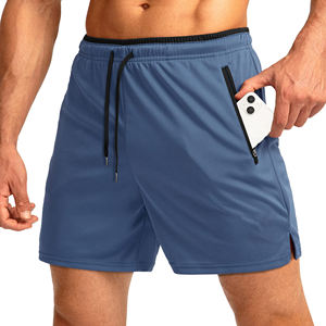 กางเกงวิ่งขาสั้นสำหรับผู้ชาย ฟิตเนส 100% โพลีเอสเตอร์ ปรับแต่งโลโก้ สติ๊กเกอร์ สี ลวดลาย ดีไซน์เฉพาะตัว กางเกงวิ่งขาสั้นผู้ชาย - Product Image 1