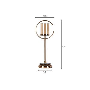 Support de bougie Light The Way (Or, Cognac) – Vente en gros de chandeliers simples en métal doré - Product Image 2