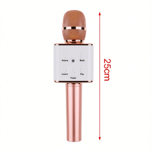 S&N <b>Wireless</b> Karaoke <b>Microphone</b> 25cm Rose Gold With Volume Control For Singing Party Use - Product Image 3
