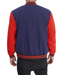 High Quality Breathable Leather Varsity Jacket Casual Winter Wear Turn-down Collar Embroidered Front Eco-Friendly OEM Wholesale - Product Image 6