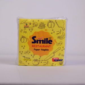 Restaurant <b>Paper</b> Napkins Soft Strong 1ply 13 x 13 Inch Disposable Facial <b>Tissues</b> <b>Yellow</b> Pack for Dining - Product Image 1