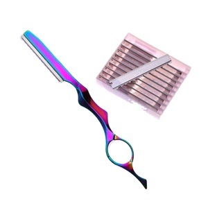 Fine-<b>Edge</b> Stainless Steel Thinning Razor Easy Grip Barber Style <b>Trimmer</b> Smooth Face Body Shaping Grooming Thinning Razors - Product Image 1