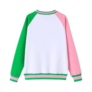 <b>Camo</b> Chenille Crewneck Sweatshirt Green Pink Black Pattern Pullover Fleece <b>Top</b> Embroidered Greek Style Casual - Product Image 2