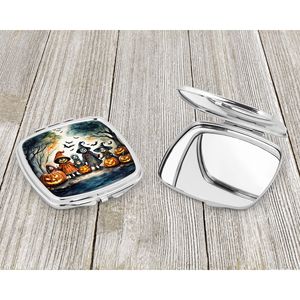 Trick Treaters Spooky Halloween espejo de maquillaje compacto decorativo de viaje plegable de mano para mujeres y niñas regalos de bolsillo - Product Image 3
