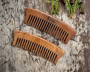 <b>Wide</b> Tooth Wooden <b>Comb</b> For Curly Hair Care Providing Gentle Detangling Without Pulling Or Damaging Natural Hair Strands - Product Image 5