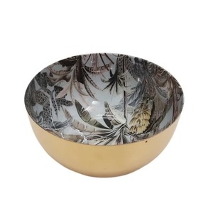 Bol à salade en bois de luxe fait main, finition brillante, qualité supérieure, imprimé émail multicolore, bol de service, bol alimentaire, 50250, très vendu - Product Image 1