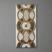 Carreaux muraux décoratifs en céramique 30x60, motif dessin animé doré et argenté, en verre 3D gaufré, pour décoration intérieure, prix avantageux