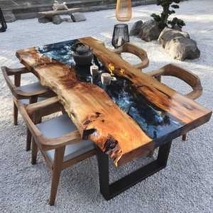 Best Quality Handmade Round Shape <b>Epoxy</b> Resin Wood <b>Coffee</b> <b>Table</b> for Home and Office Use Available Home Decor - Product Image 6