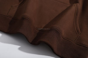 Sweat à capuche uni 100% coton de haute qualité coton épais épais pull éponge français personnalisé goutte épaule polaire sweat à capuche surdimensionné - Product Image 3