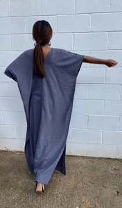 Robe Kaftan pour femmes, robe maxi en coton double gaze, robe ample et décontractée pour l'été, vêtements de détente, prix d'usine - Product Image 2