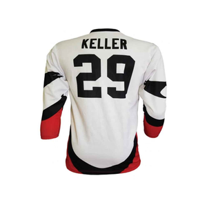 Custom Made Breathable Lightweight Sleeveless V-neck Unisex Adult Ice Hockey Jersey Polyester Sublimated Team Wear Uniform - Product Image 6