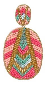 Handmade Round Beaded <b>Earrings</b> Jewelry Statement <b>Blue</b> Seed Bead Round <b>Stud</b> <b>Earrings</b> for Women - Product Image 3