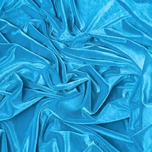 Light Blue 100% Polyester Velvet Fabric Solid Plain Extra Soft Wrinkle Resistant Luxury Home Decor Upholstery Curtain Material - Product Image 1