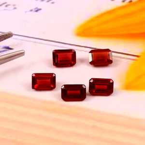 Granate Rojo Natural de 6x8mm, Corte Octogonal Facetado, Calibrado, Gema Suelta Certificada, Proveedor Mayorista para Fabricación de Joyería - Product Image 3
