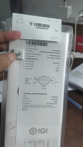 เพชรทรงกลม 1.05 กะรัต ผ่านการรับรองจาก IGI เพชรที่เพาะเลี้ยงในห้องปฏิบัติการด้วยวิธี CVD - Product Image 2