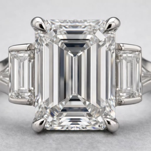 Anillo de Diamante de Platino Cultivado en Laboratorio de Alta Calidad, Corte Esmeralda, Certificado IGI, Joyería de Lujo Atemporal para Mujer, Brillante para Bodas y Fiestas - Product Image 4
