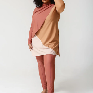 Traje de Baño Burkini de Estilo Moderno, Corte Regular, para Mujeres Musulmanas, Ecológico, de Poliéster/Nailon, Corte Alto, con Logotipo Frontal - Product Image 6