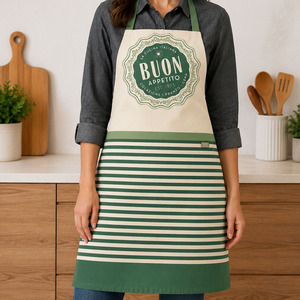 Beautiful Color Printed Kitchen Apron Wholesale Supply Customized Kitchen Bib Apron For <b>Cooking</b> Use. - Product Image 1