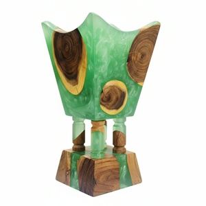 Handmade <b>Sandalwood</b> <b>Incense</b> Burner Green Resin Wood Inlay Artistic Design for Religious Aromatic Use All-Season Indian <b>Incense</b> - Product Image 3