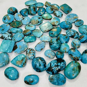 Pierre précieuse en turquoise iranienne 100% naturelle, cabochon, taille personnalisée, vente en gros, pierre en vrac pour la fabrication de bijoux, fournisseur en gros - Product Image 6
