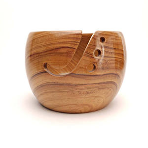Cuenco de hilo de madera hecho a mano, soporte de hilo de palisandro, caja de almacenamiento de hilo de ganchillo, cuenco de bola de hilo, regalo para cumpleaños de madre - Product Image 2