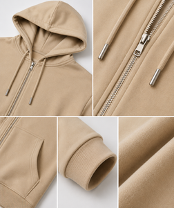 Mens soft zip hoodie created for warmth comfort and freedom of movement with a clean modern appearance for daily use OEM - Product Image 6