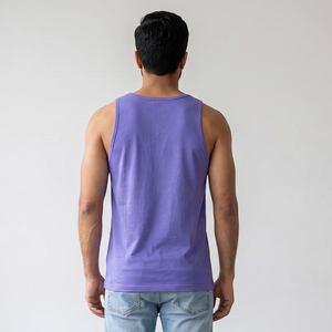 Nouveau design – Débardeur homme coupe classique sans manches, léger, respirant, écologique, séchage rapide, couleur unie, polyester/coton, haute qualité - Product Image 3