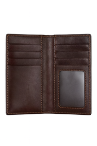 Portefeuille long fin en cuir véritable Wriza Premium avec blocage RFID pour hommes, finition mate sophistiquée et fermeture sécurisée - Product Image 3