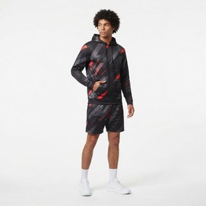 Ensemble de survêtement pour homme personnalisé avec sweat à capuche et short imprimés, motif géométrique, léger, deux pièces, tenue de sport - Product Image 3