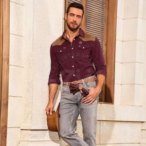 Camisa de Algodón Ignífuga Resistente al Fuego para Trabajo Industrial, Ropa FR con Estampado Retardante al Fuego, Diseño Paisley Popular - Product Image 4