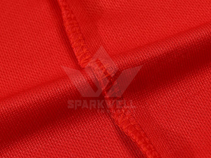 Camisa Polo Oxford de Algodón Roja para Hombre, Manga Corta, Diseño Bordado en la Parte Delantera, Transpirable, Color Sólido, Corte Regular Informal - Product Image 3
