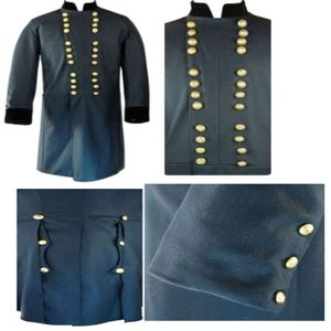 Vintage Style <b>Men's</b> Double Breasted Long Woolen Frock Coat Reversible & Breathable Eco-Friendly Outerwear Coats - Product Image 4