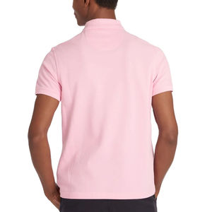 Polo en coton personnalisé pour homme, manches courtes, coupe ajustée, couleur unie, avec poche, respirant, tendance estivale - Product Image 2
