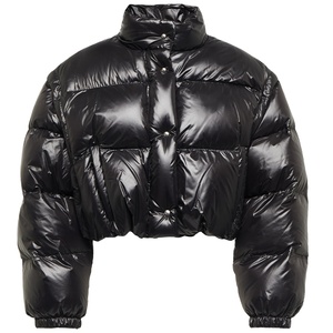 Puffer de invierno de alta calidad para hombre, cuello alto regular, logotipo de entrenamiento transpirable personalizado, efecto de burbuja, Color negro, mantiene el calor - Product Image 1