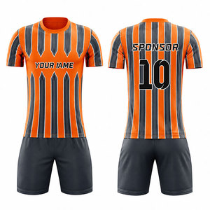 Conjunto de Uniforme de Fútbol Unisex de Alta Calidad, Sublimado, de Secado Rápido, Transpirable, 100% Poliéster, Antibacteriano, Manga Corta - Product Image 6