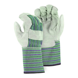 Nouveaux gants de travail en cuir de vachette de qualité supérieure, à rayures courtes, avec manchette de sécurité et paume renforcée, pour une protection optimale des mains, OEM - Product Image 2