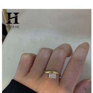 Bague de luxe en diamant radiant - Bijoux en diamant certifié cultivé en laboratoire/naturel - Or 18K/14K personnalisable - Product Image 6