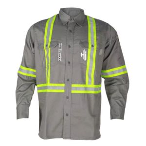Camisa FR Resistente al Fuego, Impermeable, de Manga Larga, con Botones, Retardante de Llama, con Botones a Presión, Camisas FR para Hombre, Resistentes al Fuego Americanas - Product Image 4