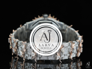 นาฬิกาข้อมือสแตนเลสสตีลหรูหรา AARVA JEWELS ขนาด 40 มม. หน้าปัดอนาล็อก คริสตัลแซฟไฟร์ สายรัดแบบผีเสื้อขนาด 20 มม. แฟชั่นสำหรับทุกเพศทุกวัย ดีไซน์โดดเด่น ระบบควอตซ์ - Product Image 3
